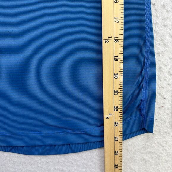 Peak Coldpruf Shirt Womens Medium M Blue Striped Long Sleeve Base Layer - Picture 8 of 12